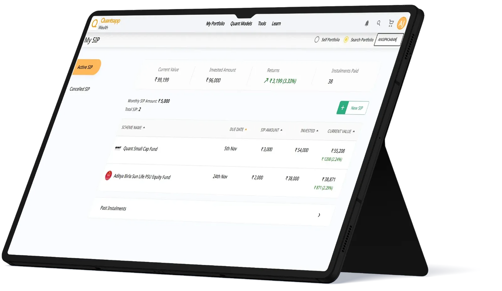 Wealth Platform Tablet