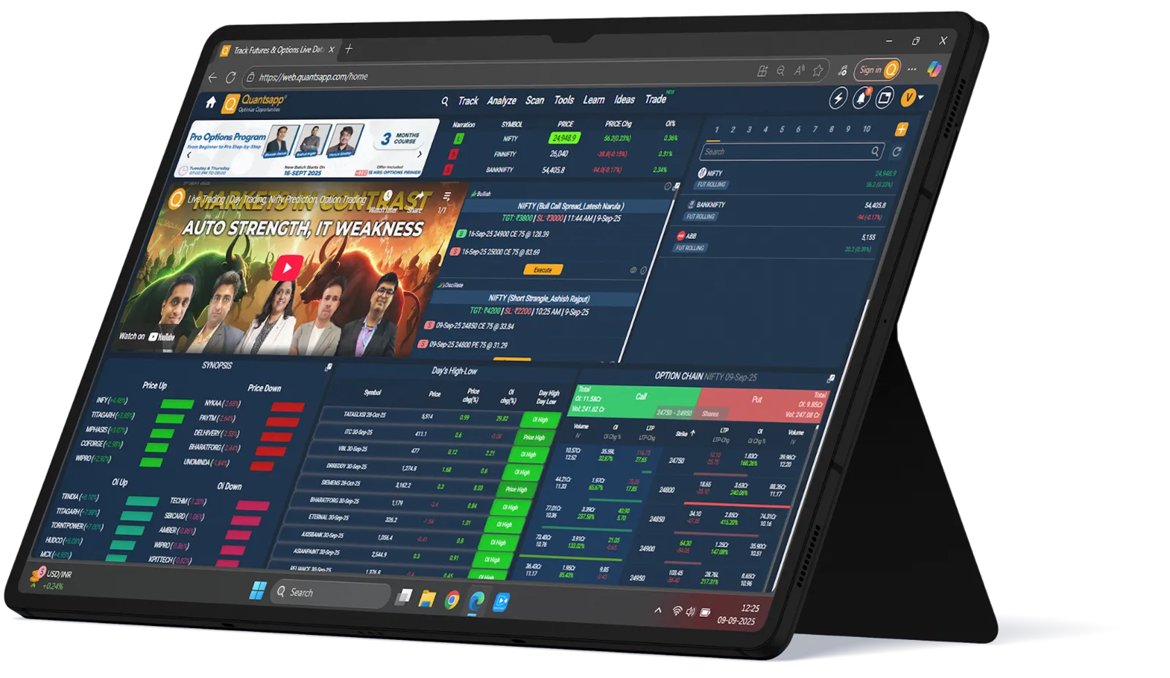 Options Platform Tablet
